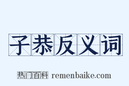 子恭反义词是什么意思的图片